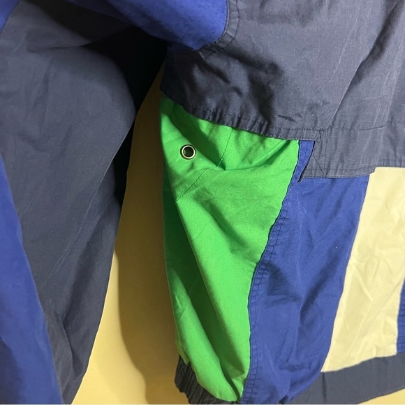 London Fog Vintage Men’s Color Block Jacket Windbreaker With Built In Hood Med - Picture 5 of 15